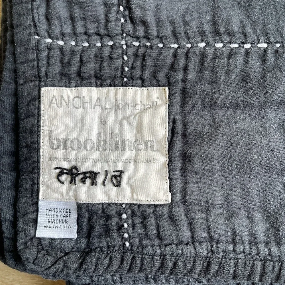 Brooklinen X Anchal Project Patchwork Quilt Organic Cotton Handmade Kantha King